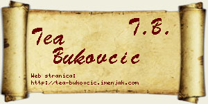 Tea Bukovčić vizit kartica